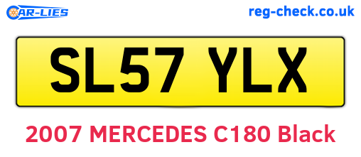 SL57YLX are the vehicle registration plates.