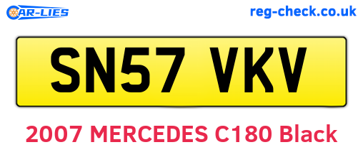 SN57VKV are the vehicle registration plates.
