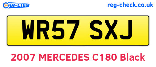 WR57SXJ are the vehicle registration plates.