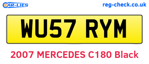 WU57RYM are the vehicle registration plates.