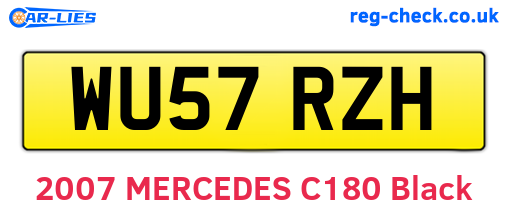 WU57RZH are the vehicle registration plates.