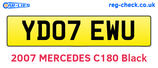 YD07EWU are the vehicle registration plates.