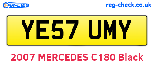 YE57UMY are the vehicle registration plates.