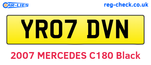 YR07DVN are the vehicle registration plates.