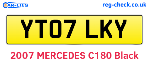 YT07LKY are the vehicle registration plates.