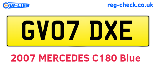 GV07DXE are the vehicle registration plates.