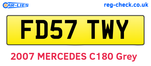 FD57TWY are the vehicle registration plates.