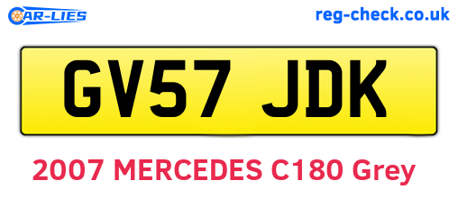 GV57JDK are the vehicle registration plates.