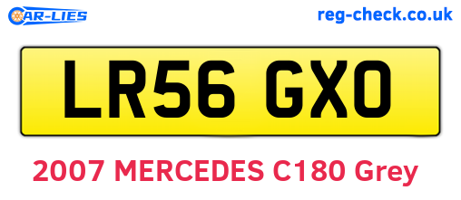 LR56GXO are the vehicle registration plates.