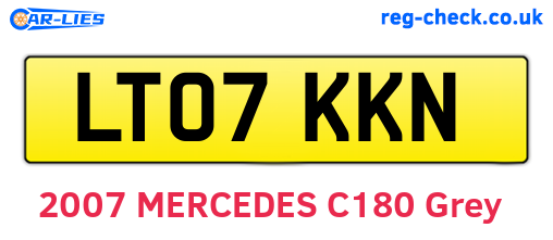 LT07KKN are the vehicle registration plates.