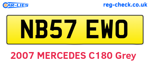NB57EWO are the vehicle registration plates.