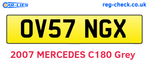 OV57NGX are the vehicle registration plates.