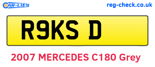 R9KSD are the vehicle registration plates.