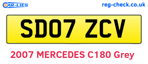 SD07ZCV are the vehicle registration plates.