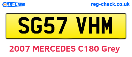 SG57VHM are the vehicle registration plates.