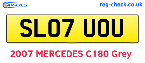 SL07UOU are the vehicle registration plates.