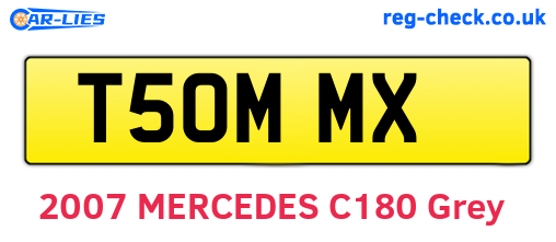 T50MMX are the vehicle registration plates.