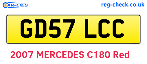 GD57LCC are the vehicle registration plates.