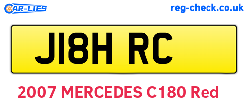 J18HRC are the vehicle registration plates.