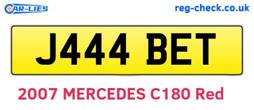 J444BET are the vehicle registration plates.