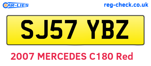 SJ57YBZ are the vehicle registration plates.