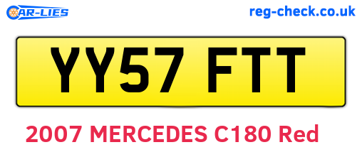YY57FTT are the vehicle registration plates.