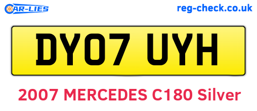 DY07UYH are the vehicle registration plates.