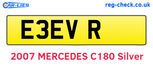 E3EVR are the vehicle registration plates.