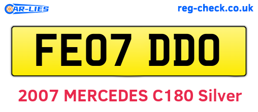FE07DDO are the vehicle registration plates.
