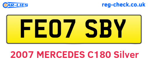 FE07SBY are the vehicle registration plates.