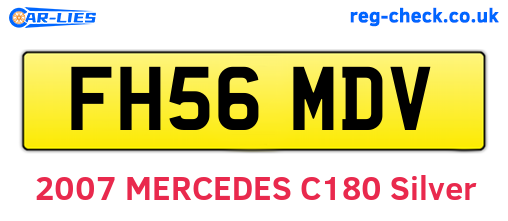 FH56MDV are the vehicle registration plates.
