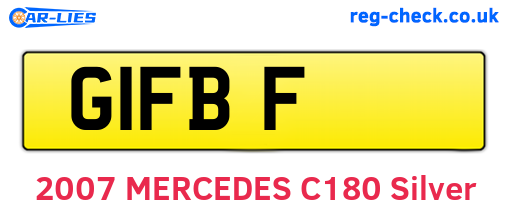 G1FBF are the vehicle registration plates.
