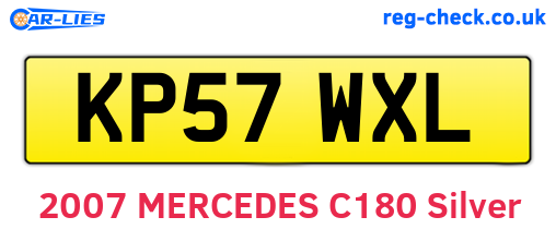 KP57WXL are the vehicle registration plates.