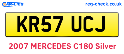 KR57UCJ are the vehicle registration plates.