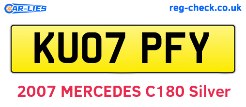 KU07PFY are the vehicle registration plates.