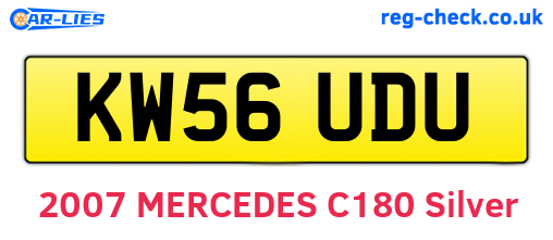 KW56UDU are the vehicle registration plates.