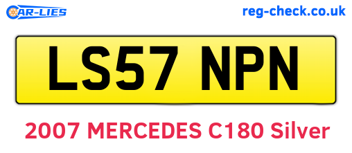 LS57NPN are the vehicle registration plates.