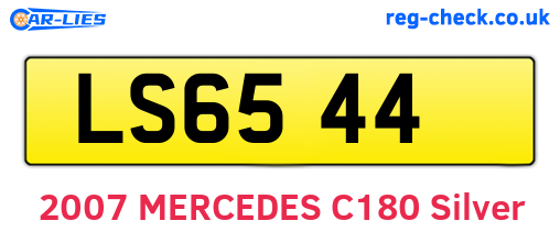 LS6544 are the vehicle registration plates.