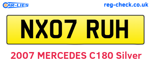 NX07RUH are the vehicle registration plates.