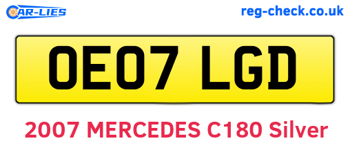 OE07LGD are the vehicle registration plates.