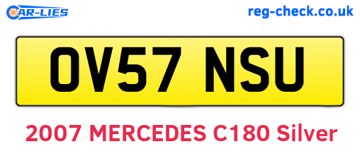OV57NSU are the vehicle registration plates.
