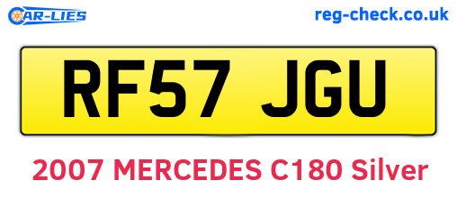 RF57JGU are the vehicle registration plates.
