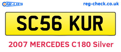 SC56KUR are the vehicle registration plates.