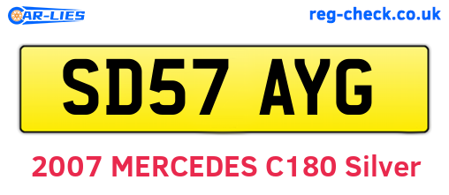 SD57AYG are the vehicle registration plates.