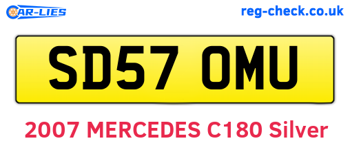 SD57OMU are the vehicle registration plates.