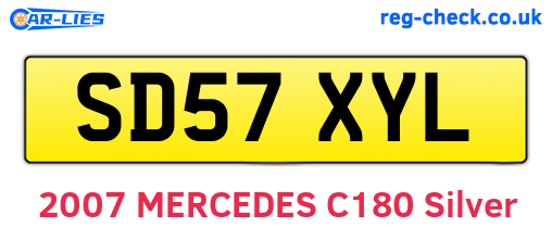 SD57XYL are the vehicle registration plates.