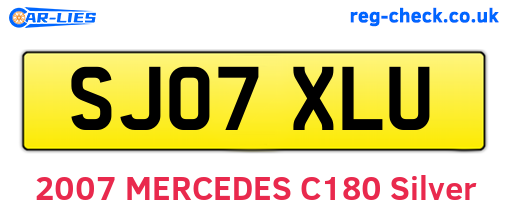 SJ07XLU are the vehicle registration plates.
