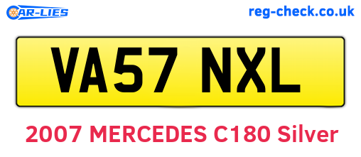VA57NXL are the vehicle registration plates.