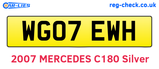 WG07EWH are the vehicle registration plates.