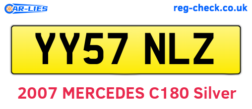 YY57NLZ are the vehicle registration plates.